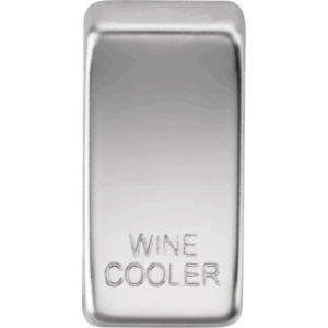 Grid Wiring Accessories - Knightsbridge Polished Chrome Switch cover marked WINE COOLER (GDWINEPC)