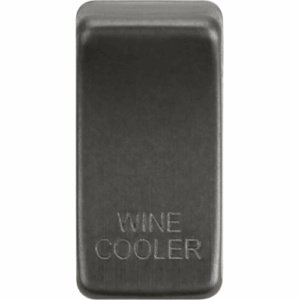 Grid Wiring Accessories - Knightsbridge Smoked Bronze Switch cover marked WINE COOLER (GDWINESB)
