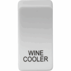 Grid Wiring Accessories - Knightsbridge White Switch cover marked WINE COOLER (GDWINEU)