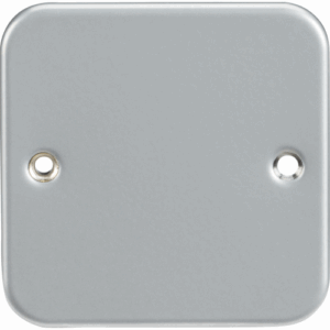 Metal Clad Range - Knightsbridge Silver/Grey Metal Clad 1G Blanking Plate (M8500)