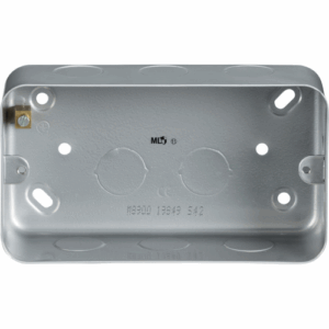 Metal Clad Range - Knightsbridge Silver/Grey Metal Clad 2G Back Box (M8900)
