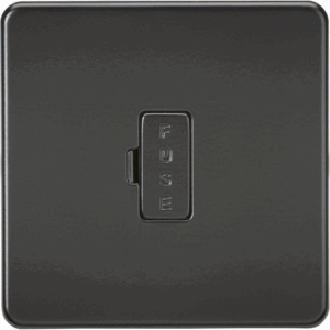 ML Accessories - Knightsbridge Screwless Matt Black 13A Fused Spur Unit (SF6000MBB)