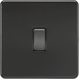 ML Accessories - Knightsbridge Screwless Matt Black 20A 1G DP Switch (SF8341MBB)