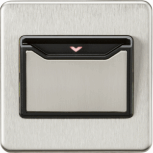 ML Accessories - Knightsbridge Brushed Chrome 32A 1G Key Card Switch (SFCARDBC)