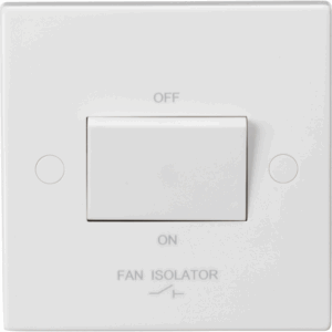 ML Accessories - Knightsbridge White 10A Fan Isolator Switch (SN1100)