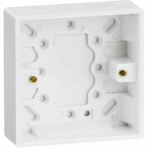ML Accessories - Knightsbridge White Single 25mm Pattress Box (SN1400)