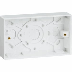 ML Accessories - Knightsbridge White Double 25mm Pattress Box (SN1500)