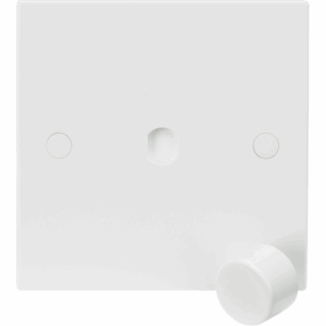 ML Accessories - Knightsbridge White 1G Dimmer Plate with Matching Dimmer Cap (SN1DIM)