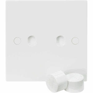 ML Accessories - Knightsbridge White 2G Dimmer Plate with 2 Dimmer Caps (SN2DIM)