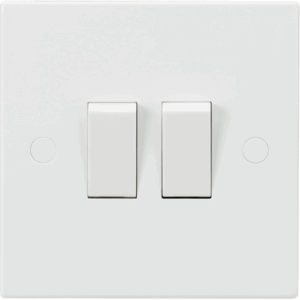 ML Accessories - Knightsbridge White 10AX 2G 2-way Switch (SN3000)