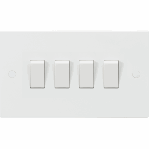 ML Accessories - Knightsbridge White 10AX 4G 2-way Switch (SN4100)