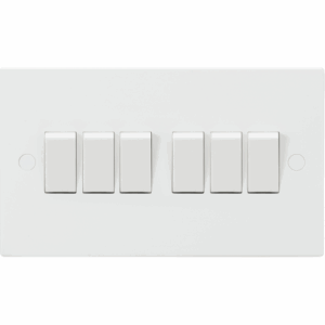 ML Accessories - Knightsbridge White 10AX 6G 2-way Switch (SN4200)