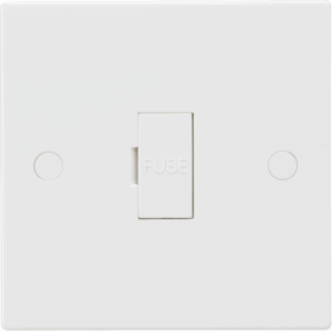 ML Accessories - Knightsbridge White Square Edge 13A Fused Spur Unit (SN6000)