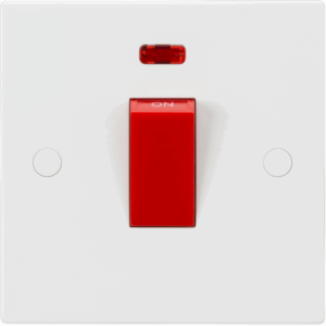 ML Accessories - Knightsbridge White 45A DP Switch with Neon (1G size) (SN8331N)