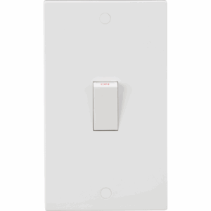 ML Accessories - Knightsbridge White 45A DP Switch (2G size) Rocker (SN8332W)