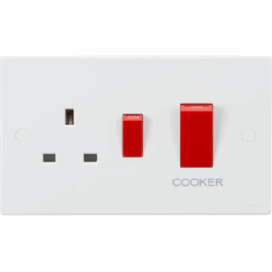 ML Accessories - Knightsbridge White 45A DP Switch & 13A Sockets (SN8333)