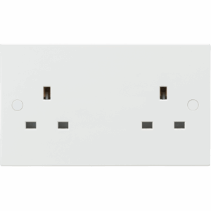 ML Accessories - Knightsbridge White 13A 2G Unswitched Socket (SN9000U)