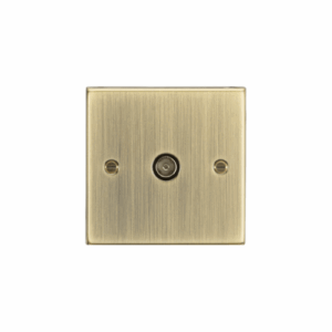 ML Accessories - Knightsbridge Antique Brass TV Outlet (non-isolated) (CS010AB)