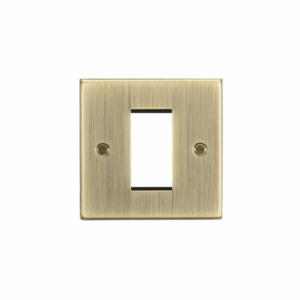 Euro Modular Range - Knightsbridge Antique Brass 1G Modular Faceplate (CS1GAB)
