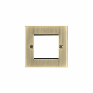 Euro Modular Range - Knightsbridge Antique Brass 2G Modular Faceplate (CS2GAB)