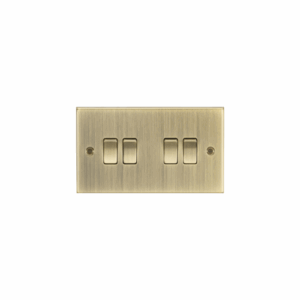 ML Accessories - Knightsbridge Antique Brass 10AX 4G 2-way Plate Switch (CS41AB)