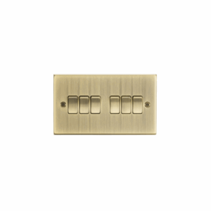 ML Accessories - Knightsbridge Antique Brass 10AX 6G 2-way Plate Switch (CS42AB)