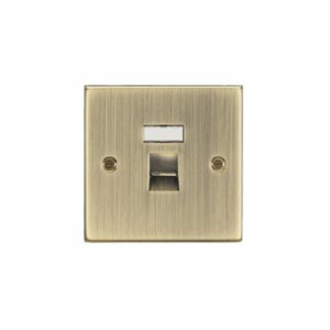 ML Accessories - Knightsbridge Antique Brass RJ45 Network Outlet (CS45AB)