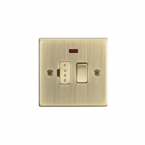ML Accessories - Knightsbridge Antique Brass 13A Switched Fused Spur Unit with Neon (CS63NAB)