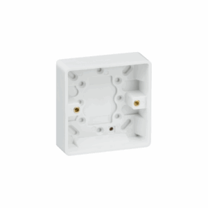ML Accessories - Knightsbridge White Curved Edge Single 25mm Pattress Box (CU1400)