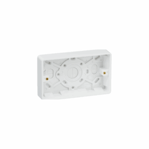 ML Accessories - Knightsbridge White Curved Edge Double 25mm Pattress Box (CU1500)
