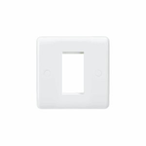 Euro Modular Range - Knightsbridge White 1G Modular Faceplate (CU1G)