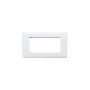 Euro Modular Range - Knightsbridge White 4G Modular Faceplate (CU4G)