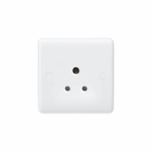 ML Accessories - Knightsbridge White Curved Edge 5A Unswitched Socket (CU5U)