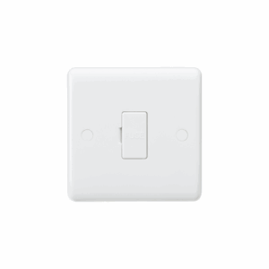 ML Accessories - Knightsbridge White Curved Edge 13A Fused Spur Unit with 3A Fuse Fitted (CU6000-3A)