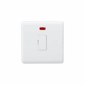 ML Accessories - Knightsbridge White Curved Edge 13A Fused Spur Unit with Neon (CU6000N)
