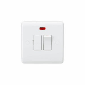 ML Accessories - Knightsbridge White Curved Edge 13A Switched Fused Spur Unit with Neon (CU6300N)