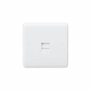 ML Accessories - Knightsbridge White Curved Edge Telephone Master Socket (CU7300)