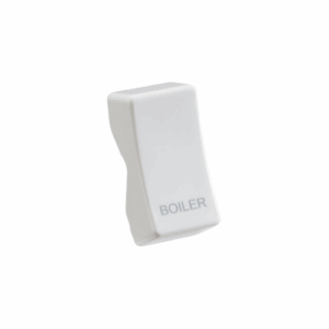 Curved Edge - Knightsbridge White Rocker cover laser printed BOILER (CUBOIL)