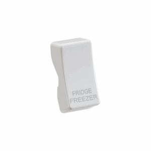 Curved Edge - Knightsbridge White Rocker cover laser printed FRIDGE FREEZER (CUFRID)