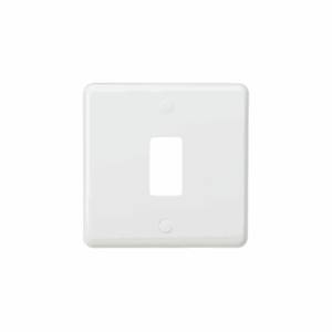 Curved Edge - Knightsbridge White 1G Grid Faceplate (CUG1)