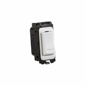 Curved Edge - Knightsbridge White 20AX 2-way Retractive Switch Module Laser Printed PRESS (CUGM5)