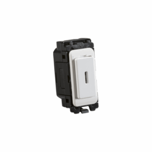 Curved Edge - Knightsbridge White 20AX DP Key Switch Module (CUGM8)