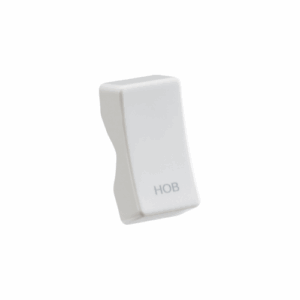 Curved Edge - Knightsbridge White Rocker cover laser printed HOB (CUHOB)