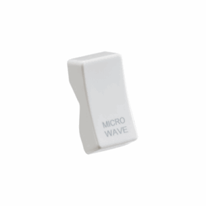 Curved Edge - Knightsbridge White Rocker cover laser printed MICROWAVE (CUMICRO)