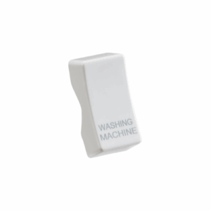 Curved Edge - Knightsbridge White Rocker cover laser printed WASHING MACHINE (CUWASH)