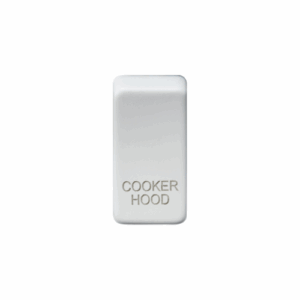 Grid Wiring Accessories - Knightsbridge Matt White Switch cover marked COOKER HOOD (GDCOOKMW)