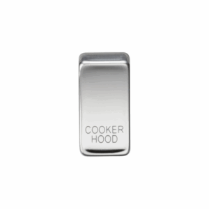 Grid Wiring Accessories - Knightsbridge Polished Chrome Switch cover marked COOKER HOOD (GDCOOKPC)