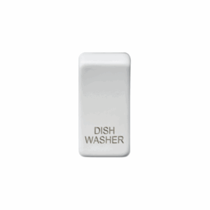 Grid Wiring Accessories - Knightsbridge Matt White Switch cover marked DISHWASHER (GDDISHMW)