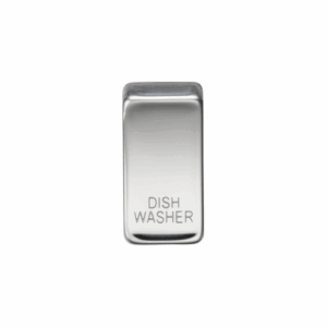 Grid Wiring Accessories - Knightsbridge Polished Chrome Switch cover marked DISHWASHER (GDDISHPC)