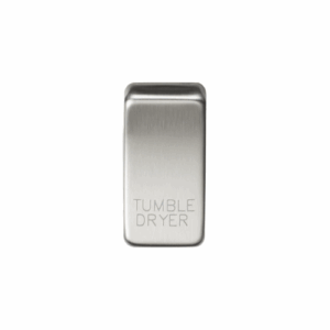 Grid Wiring Accessories - Knightsbridge Brushed Chrome Switch cover marked TUMBLE DRYER (GDDRYBC)